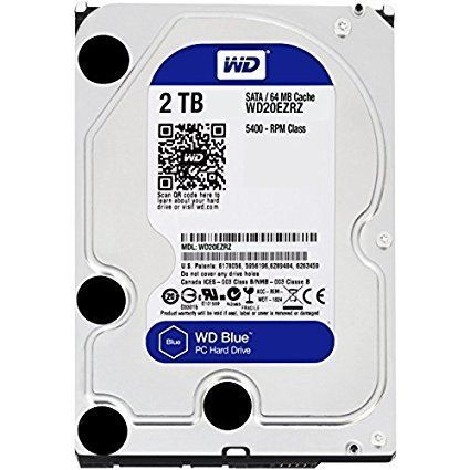 WD20EZRZ 2TB 3.5'' 5400RPM Sata3 64MB Blue Dahili Masaüstü HardDisk