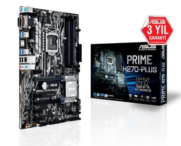 PRIME-H270-PLUS Intel H270 1151 DDR4 2400MHz D-Sub/DVI Anakart