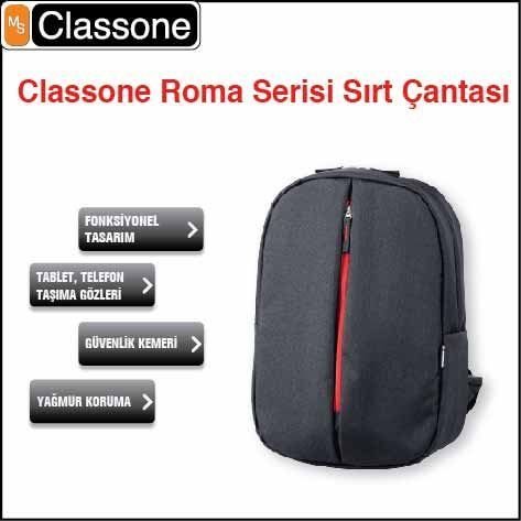 BP-M300 13-14'' Roma Serisi Medium Siyah Sırt Çantası