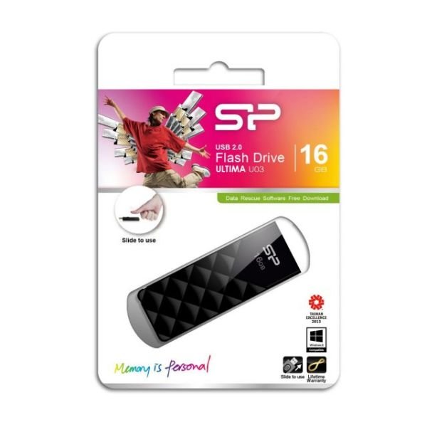 SP016GBUF2U03V1K 16GB ULTIMA U03 SIYAH USB BELLEK
