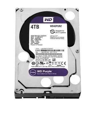WD40PURZ 3.5'' 4TB Sata3 64MB 5400RPM Purple Serisi Güvenlik Cihazları Uyumlu