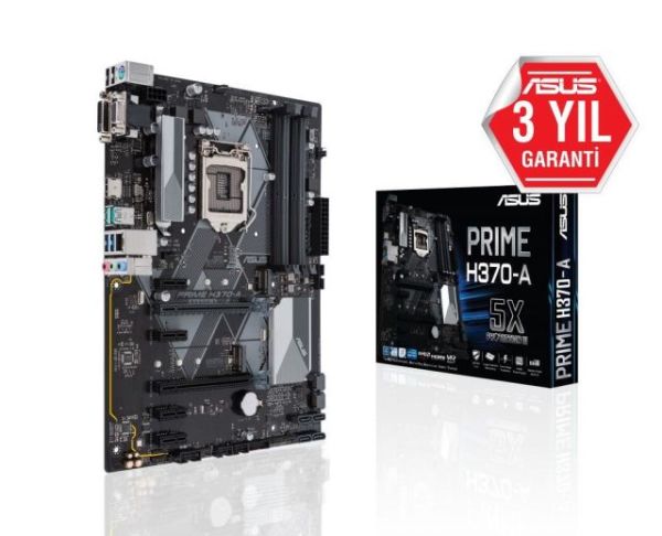 PRIME-H370-A Intel H370 1151 DDR4 2666MHz HDMI/DVI/VGA M2 USB3.1 Anakart