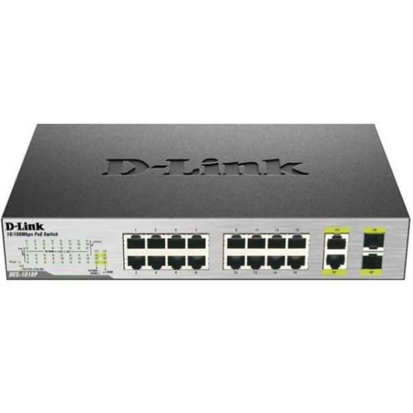 DES-1018P 16 PORT 10/100 + 2 PORT COMBO