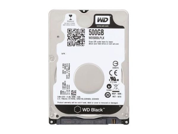 WD5000LPLX 500GB 2.5'' 7200RPM Sata3 32MB Black Dahili Notebook HardDisk