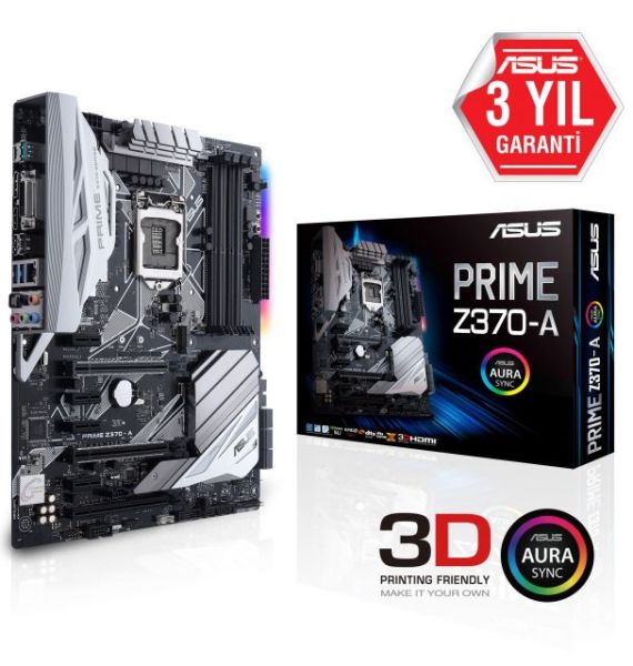 PRIME-Z370-A Intel Z370 1151 DDR4 4000MHz DVI/HDMI/DP Anakart