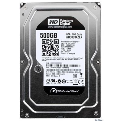 WD5003AZEX 500GB 3.5''7200RPM 64MB Sata3 Black Sabit Disk Dahili HardDisk