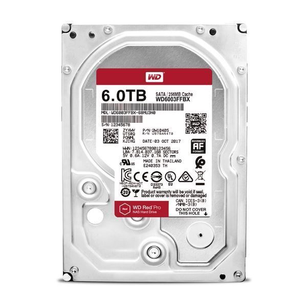 WD6003FFBX 6TB 3.5'' 7200RPM Sata3 256MB Red Pro Dahili Nas HardDisk