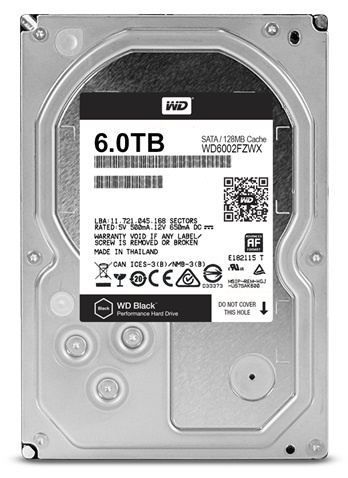 WD6003FZBX 6TB 3.5'' 7200RPM Sata3 256MB Black Dahili Masaüstü HardDisk