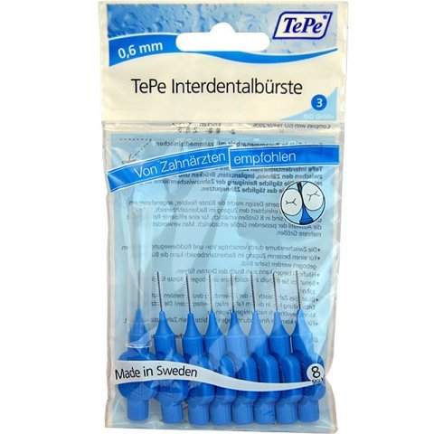 Tepe Arayüz Fırçası Mavi 0,6 mm. 8'li