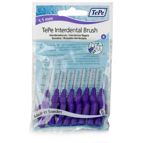 Tepe Arayüz Fırçası Mor 1,1 mm. 8'li