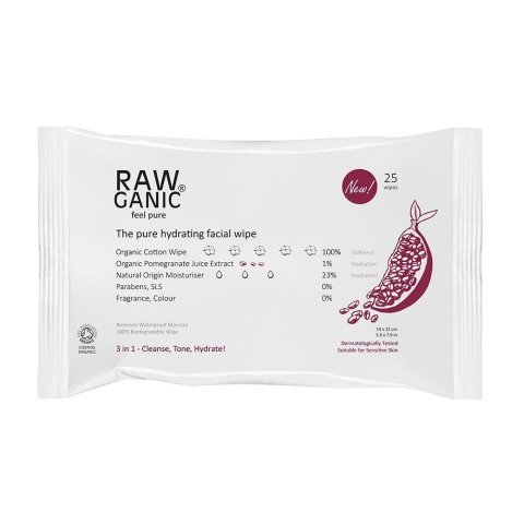 RawGanic Organik Yüz ve Makyaj Temizleme Mendili (3ü Bir Arada)