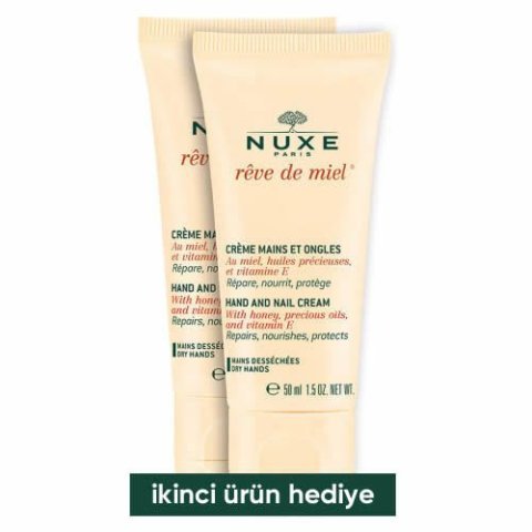 Nuxe Reve De Miel Creme Mains Et Ongles 2x50 ml. (2. Ürün Hediye)