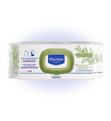 Mustela Cleansing Wipes Zeytinyağlı Islak Mendil 50 Adet