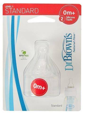 Dr Browns 1. Aşama Dar Ağız Biberon Emziği 302 0 Ay+ 2li
