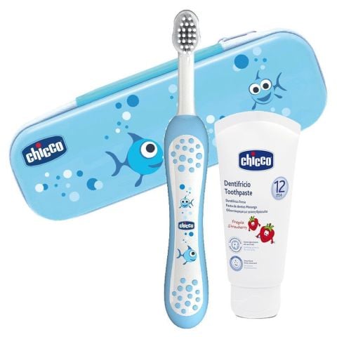 Chicco Diş Bakım Seti Mavi 12 Ay+