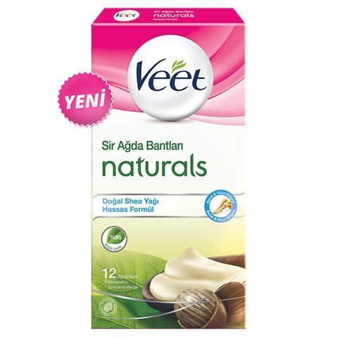 Veet Bacak ve Vücut Bölgesi için Shea Yağı Sir Ağda Bantları 12li