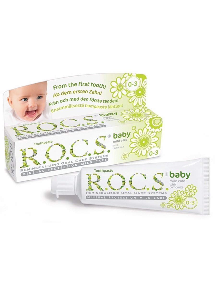 Rocs Baby 0-3 Yaş Arası Yutulabilir Diş Macunu Papatya