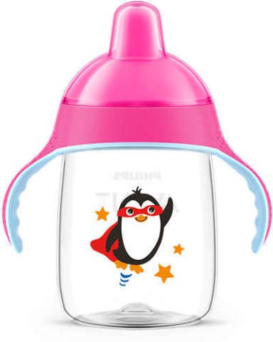 Philips Avent Penguen Damlatmaz Bardak Pembe 18 Ay+ 340 ml.