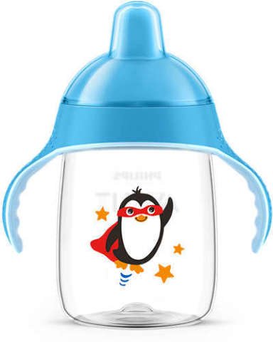 Philips Avent Penguen Damlatmaz Bardak Mavi 18 Ay+ 340 ml.