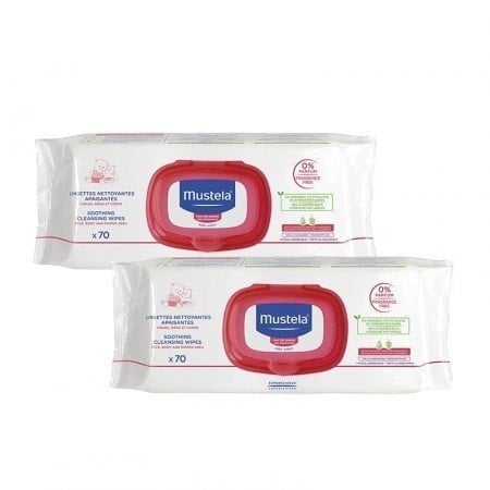 Mustela Çok Hassas Ciltler için Islak Mendil 70 Adet x 2