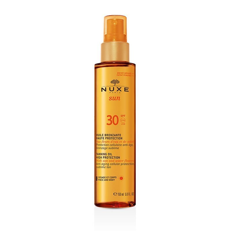 Nuxe Huile Bronzate Haute Protection Spf30 150 ml. - Bronzlaştırıcı Yüz ve Vücut Yağı