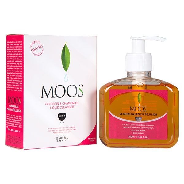 Moos Gliserinli & Papatya Özlü Hassas Ciltler İçin Likid 200 ml.