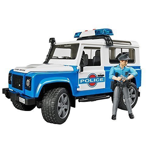 Bruder 02595 Polis Memuru ve Land Rover Polis Arabası