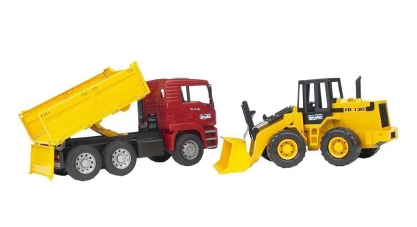 Bruder 02752 MAN Damperli Kamyon ve FR130 Kepçe İş Makinası