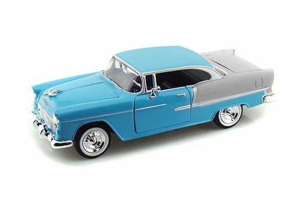 Motor Max Chevy Bel Air 1955 Model Metal Araba 1:24 Mavi