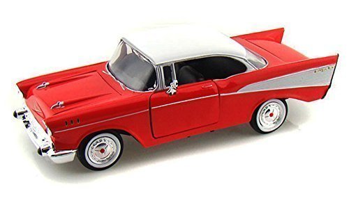 Motor Max Chevy Bel Air 1957 Model Metal Araba 1:24 Kırmızı