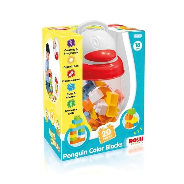 Dolu 5144 Penguen Renkli Bloklar 20 Parça 18 + Ay