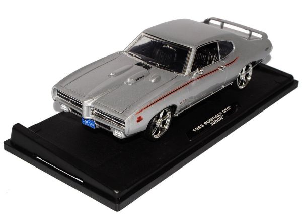 Motor Max Pontiac GTO Judge 1969 Model Metal Araba Gri 1:18