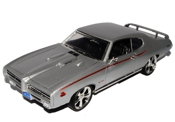 Motor Max Pontiac GTO Judge 1969 Model Metal Araba Gri 1:18