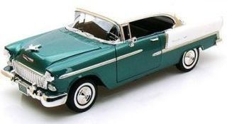 Motor Max Chevy Bel Air 1955 Model Metal Araba Yeşil 1:24