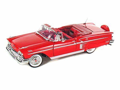 Motor Max Chevy Impala 1958 Model Metal Araba Kırmızı 1:24