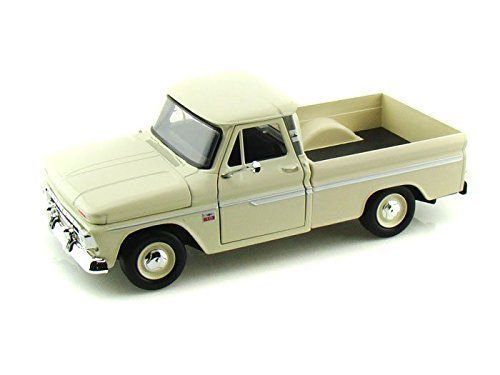 Motor Max Chevy C10 Fleetside Pickup Krem 1966 Model Metal Araba 1:24
