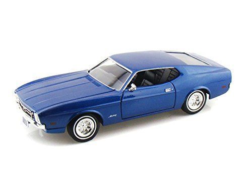 Motor Max Ford Mustang Sportsroof Mavi 1971 Model Metal Araba 1:24