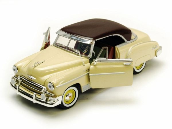 Motor Max Chevy Bel Air 1950 Model Metal Araba Krem 1:24