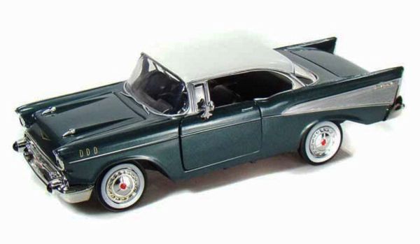 Motor Max Chevy Bel Air 1957 Model Metal Araba Yeşil 1:24