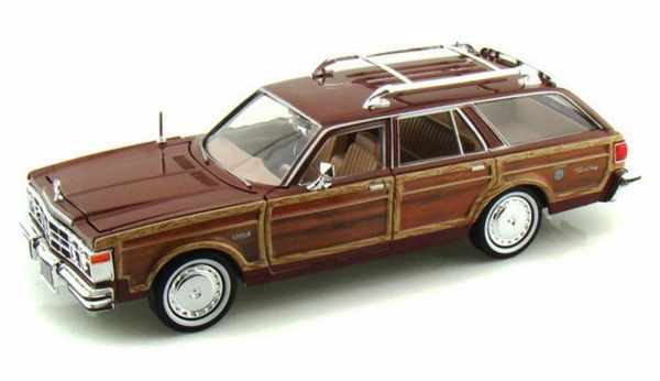 Motor Max Crysler LeBaron Town & Country 1979 Model Metal Araba Kahve 1:24