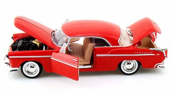 Motor Max Chrysler C300 1955 Model Metal Araba Kırmızı 1:24
