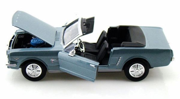 Motor Max Ford Mustang 1/2 1964 Model Metal Araba Mavi 1:24