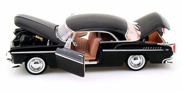 Motor Max Chrysler C300 1955 Model Metal Araba Siyah 1:24