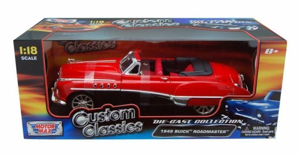 Motor Max Buick Roadmaster 1949 Model Metal Araba Kırmızı 1:18