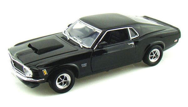Motor Max Ford Mustang Boss 429 1970 Model Metal Araba Siyah 1:18