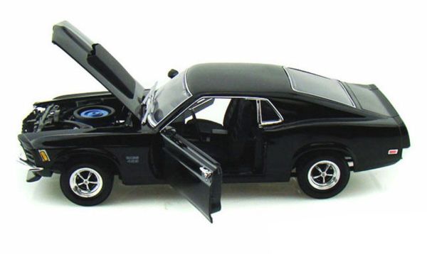 Motor Max Ford Mustang Boss 429 1970 Model Metal Araba Siyah 1:18