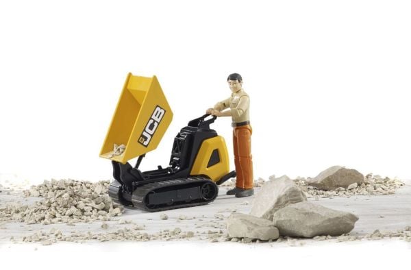 Bruder 62004 JCB Dumpster HTD-5 ve İnşaat İşcisi