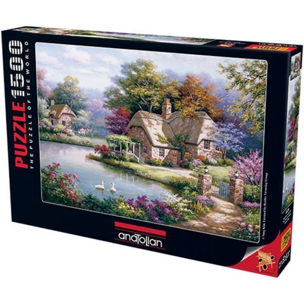 Anatolian Puzzle 1500 Parça Kuğular ve Kır Evi 4529
