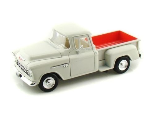 Motor Max Chevy 5100 Stepside 1956 Model Metal Araba Beyaz 1:24