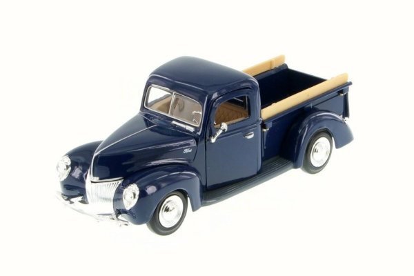 Motor Max Ford Pickup 1940 Model Metal Araba Lacivert 1:24
